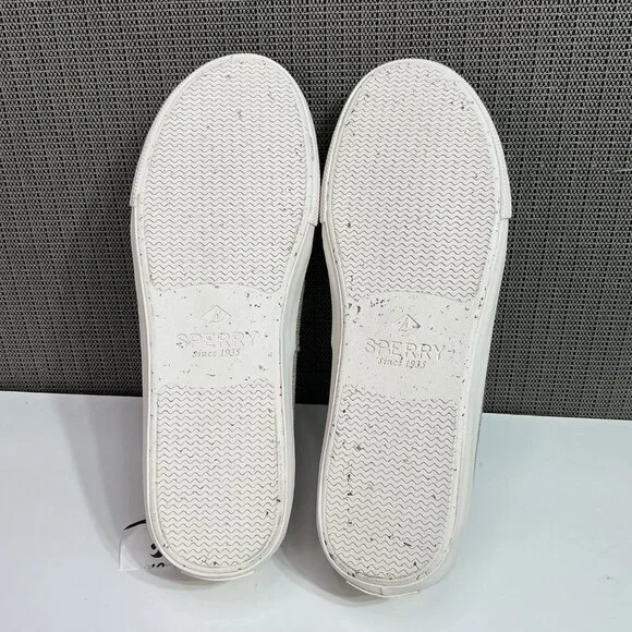 Sperry Men's Boat Shoes Size 11.5 Beige Canvas Slip-On Casual - Picture 7 of 8